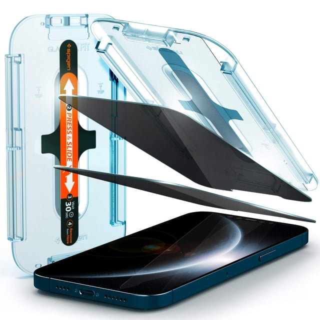 Protector de pantalla Spigen Glastr EZ FIT Privacy para iPhone 12 Pro Max