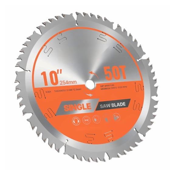 lshhh Circular Saw Blade 10 Inch 50 Teeth Wood Cutting Blade - Table Saw Blade for Woodworking, Compatible with Various Saws, Alloy Steel Construction