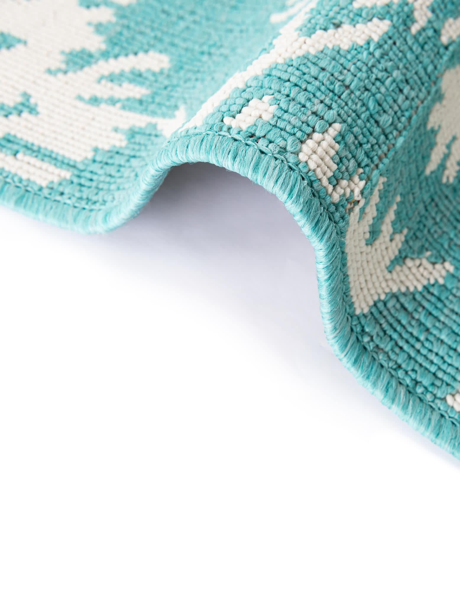 Unique Loom Outdoor Coastal Collection Area Rug - Coral (5' 3" x 8' Rectangle Teal/Ivory)