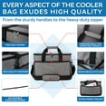 thumbnail image 3 of Lindbes 24 Can Soft-Sided Cooler with Shoulder Strap  Gray, 3 of 7