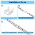 thumbnail image 4 of Uxcell Paquete de 10 conectores de tira de luces LED de 4 pines de 10 mm para tiras de luces LED de un solo color COB 2835 3528 [Transparente], 4 of 6