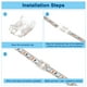 thumbnail image 4 of Uxcell Paquete de 10 conectores de tira de luces LED de 4 pines de 10 mm para tiras de luces LED de un solo color COB 2835 3528 [Transparente], 4 of 6
