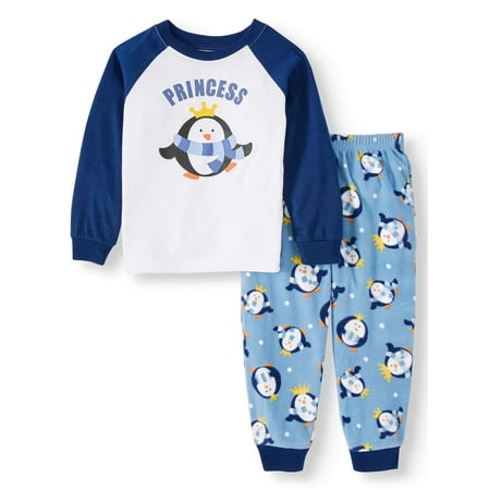 Matching Family Christmas Pajamas Toddler Girl 2-Piece Penguin Sleep Set