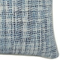 thumbnail image 4 of Square Fabric Throw Pillow with Hand Woven Pattern, Blue and White- Saltoro Sherpi, 4 of 5