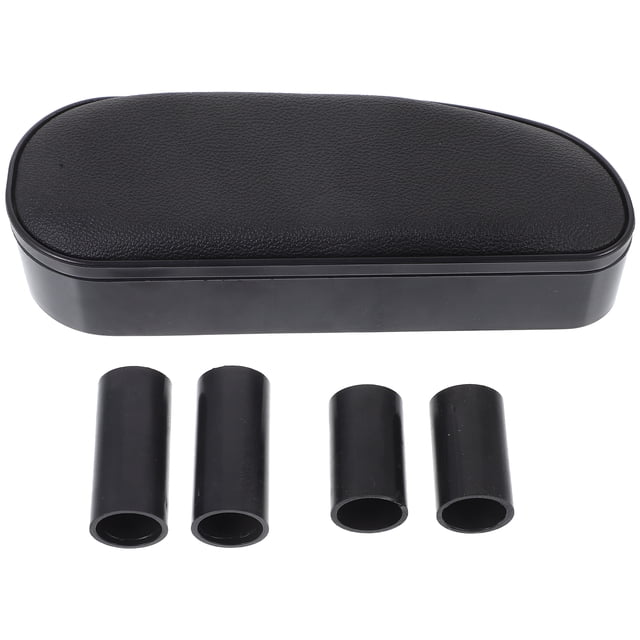 Black Car Armrest Cover with Storage Compartment Adjustable Height for Most Cars