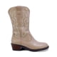 thumbnail image 2 of BOTAS COQUETA NIÑA DE PIEL COLOR BEIGE MIRTA CON DISEÑO WESTERN Y BORDADO CONTRASTANTE, 2 of 6