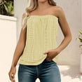 thumbnail image 2 of QIJUNTUO Women's Bandeau Tube Top With Elasticized Waist For Beach & Pool Parties Yellow, 2 of 5