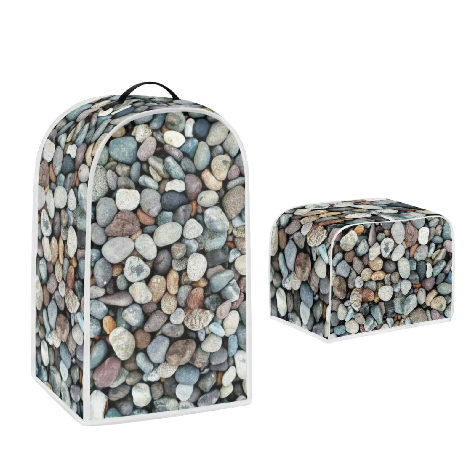 NETILGEN 2 Pcs Set Cobblestone Blender Covers for Kitchen with Hook Top Handle Blender Cover up