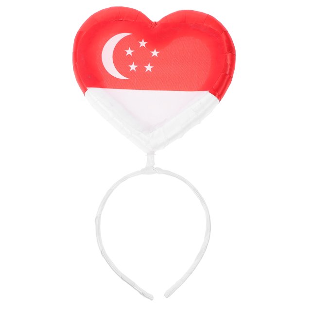 KAKOWELY Diadema creativa para la Copa de Europa con diseño de bandera de Singapur para fiestas y celebraciones.