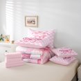 thumbnail image 6 of Homewish Cute Cartoon Butterfly 7 Pieces Bedding Comforter Set,Pink Bow Knot Full Bedding Set,Modern Geometric Grid Fitted Sheet Flat Sheet For Kids,Breathable Home Decor Reversible, 6 of 8