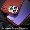 thumbnail image 3 of Hybrid Slim Case for iPhone 14 Pro Max 6.7inch Dual-Layer Soft Shockproof Case Hard PC Back Anti-Fingerprint Anti-Scratch Full Body Rugged Case,Red, 3 of 6