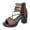 Brown, variant on Rokment Chunky Block High Heels Strappy Sandals for Women 2026 Summer Fashion Casual Leather Fish Mouth Open Toe Platform Ankle Strap Dressy Sandals with Back Zipper Black Size 6
