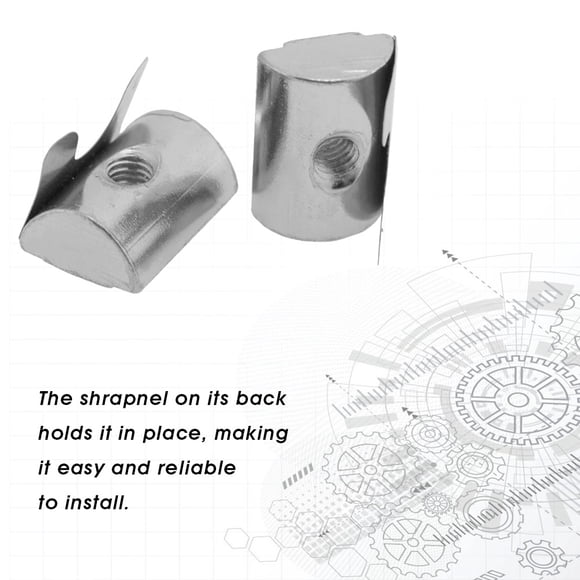 "Premium M5 M6 M8 Spring Nut Blocks - Heavy Duty Galvanized Carbon Steel Fasteners for 40 Series Aluminum Profiles (20pcs Set)"
"Versatile M8 Spring Clip Nuts - Durable Zinc Plated Steel Fasteners