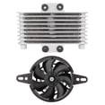 thumbnail image 2 of Oil Cooler,Universal Upgrade Aluminum Motorcycle Engine Oil Cooler Oil Cooler Radiator Masterfully Created, 2 of 8