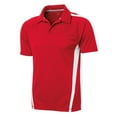 thumbnail image 5 of Yellow Rooster Mens PosiCharge Micro-Mesh Colorblock Polo True Red/ White 2XL, 5 of 8