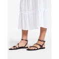 thumbnail image 2 of No Boundaries Strappy Flat Sandals, Women's, 2 of 7