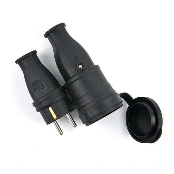 HEMLBOYW 16A 220V-250V 2P E IP44 pean Specifications Industrial Male & Female Plug Socket for Cable Electric Power Connector Rubber