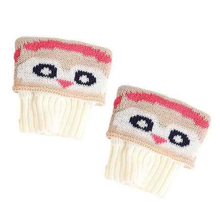 

ZUARFY Cartoon Cute Women Crochet Short Boot Cuffs Socks Leg Warmers Boot Cover Keep Warm Socks