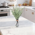thumbnail image 6 of simeccom 13.78" Artificial Eucalyptus Stems in Glass Vase with Faux Water - Fake Plant for Home Decor, Coffee Table Centerpiece, Office & Bathroom Greenery, 6 of 6