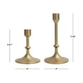 thumbnail image 2 of Better Homes & Gardens Gold Cast Iron Metal Taper Candle Holder, 2-Pack, 2 of 12