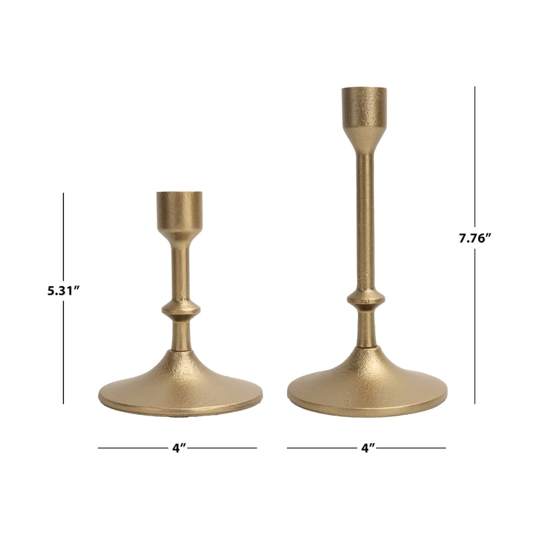 Better Homes & Gardens Gold Metal Taper Candleholders, 2-Pack photo 2