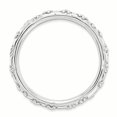 thumbnail image 2 of Bague Texturée Rhodium en Argent Sterling Stackable Expressions Taille 5, 2 of 3