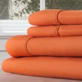 thumbnail image 4 of Somerset Home Series Microfiber Bed Sheet Set, Orange, Full, 4 of 5