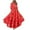 Red, variant on Hyknon Summer Dresses for Women 2024 Fashion Floral Printed Short Sleeve Round Neck Beach Dresses Temperament Loose Plus Size Flowy Maxi Dresses