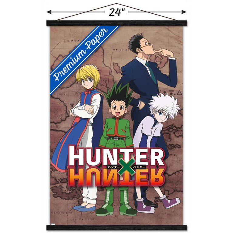 Hunter X Hunter - Map Wall Poster with Wooden Magnetic Frame