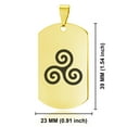 thumbnail image 2 of Stainless Steel Celtic Spiral Knot Dog Tag Pendant Necklace, 2 of 3