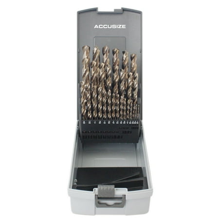 

Accusize 29 Pc Jobber Drill Set 135 Degree Split Point M35 (H.S.S. Plus 5% Cobalt) 1/16 - 1/2 by 1/64 0422-0029