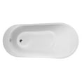 thumbnail image 3 of Miseno Mno7035sfso 71" Free Standing Acrylic Soaking Tub - White, 3 of 5