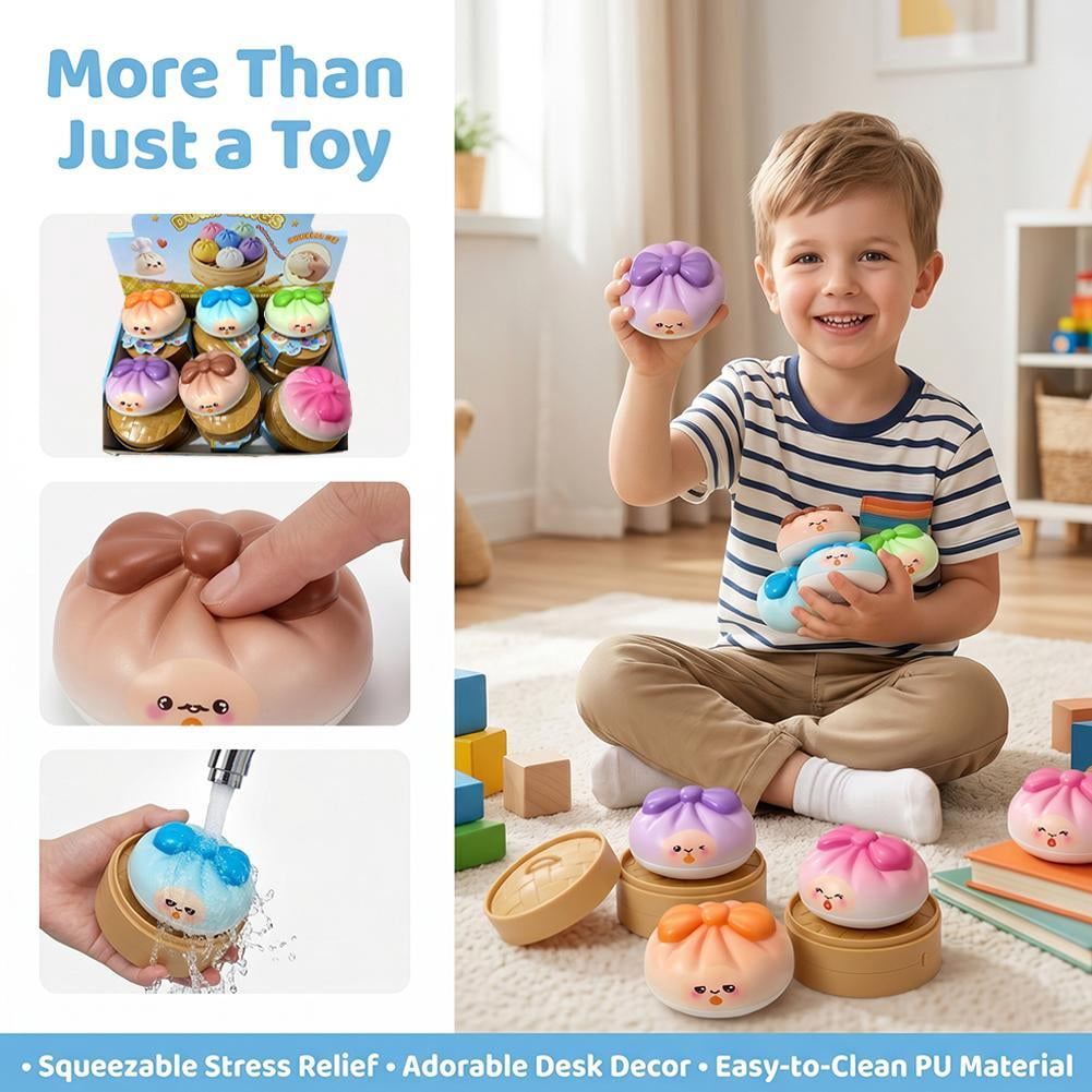 2026 New Dumpling Squishy Mystery Box - Surprise Dumpling Squishy, Rare Dumplings Bun Stress Relief Fidget Set, Random Colors (1 Pack)