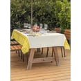 thumbnail image 4 of 60x84 Inch Outdoor Tablecloth with Umbrella Hole Zipper Rectangle Bee Truck Rectangular Tablecloths Outside Waterproof Yellow Honey Daisy Floral Patterned Plaid Patio Table Cover for Picnic Party, 4 of 8