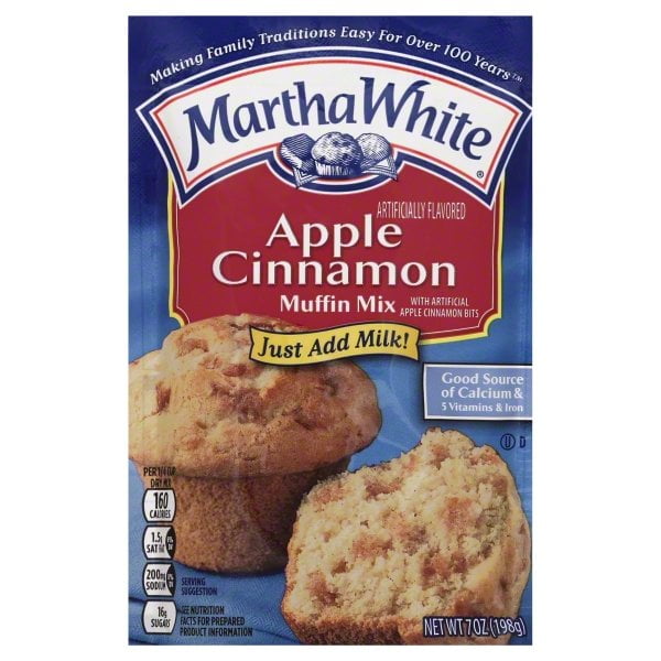 Martha White Apple Cinnamon Muffin Mix, 7 Oz Bag