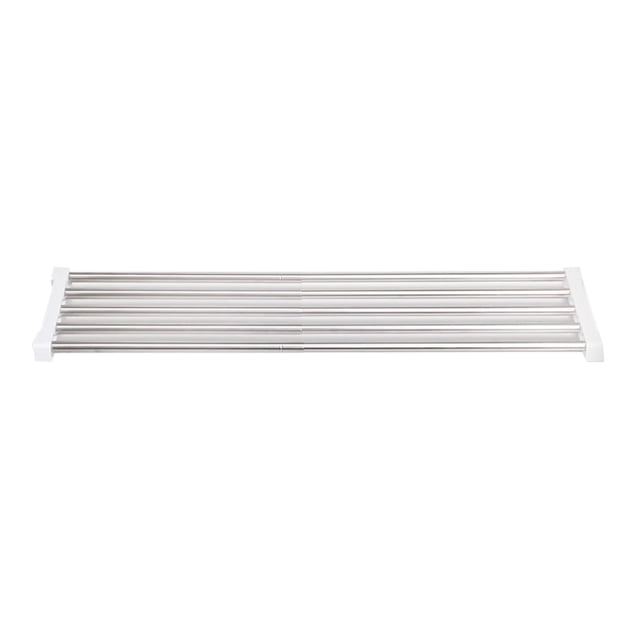 Estante de almacenamiento extensible para armario, de 25 a 40 cm, ajustable, de 24 cm de ancho, de acero inoxidable, instalación sin clavos, para armarios y dormitorios.