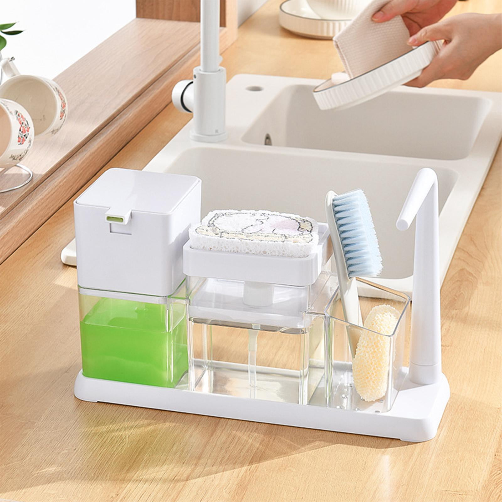 Dish Soap Dispenser Soap Pump Dispenser Durable Sink Kitchen Organizer Refillable Automatic Liquid Boxes Washing Soap Dispenser