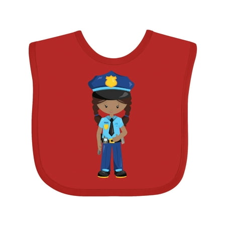 

Inktastic African American Girl Police Girl Police Officer Gift Baby Girl Bib