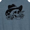 thumbnail image 3 of Instant Message - Cowboy Skull - Women's Racerback Tank Top, 3 of 6