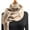Beige, variant on Winter Scarves Oversized Classic Plaid Knitted Tassel Shawls Wraps Ourdoor Versatile neckwear Ladies Soft Scarf