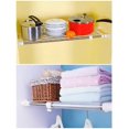 thumbnail image 4 of Extendable Cupboard Closet Shelf Adjustable Storage Rack Separator Wardrobe Divider Clothes Hanger Rail DIY Kitchen Bathroom Organiser Tension Rod, 4 of 5