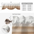 thumbnail image 6 of Brown White Ombre Tie Up Valance Curtains for Windows, Kitchen Curtains Window Treatments, Vintage Farmhouse Abstract Striped Short Window Shades Valances for Bedroom Bathroom Cafe 42"x12", 6 of 8