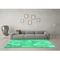 thumbnail image 3 of Ahgly Company Indoor Square Patchwork Turquoise Blue Transitional Area Rugs, 5' Square, 3 of 4