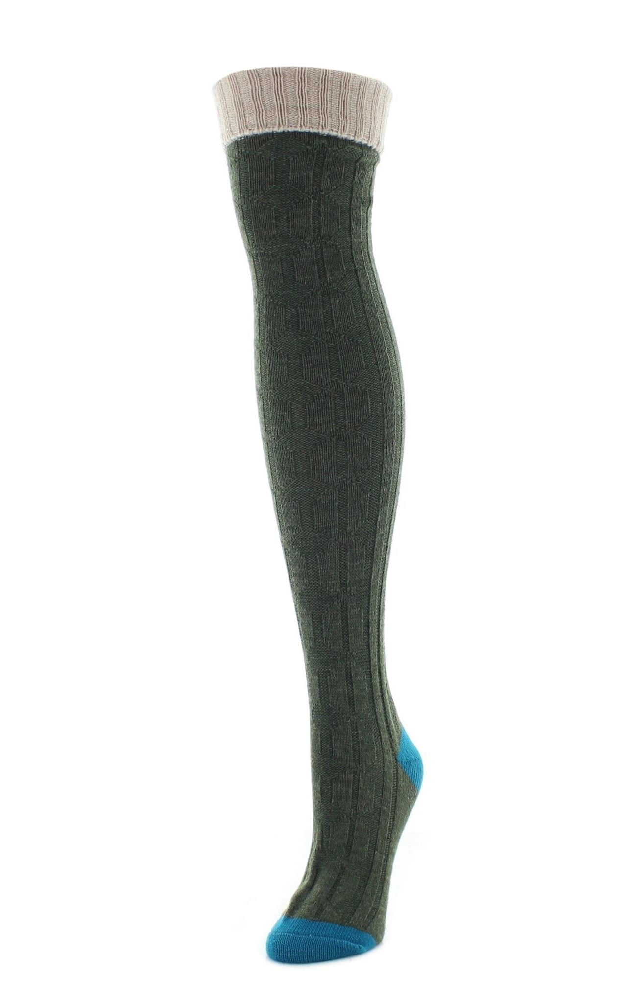 MeMoi - MeMoi Mixed Color Over The Knee Socks One Size / Black ...