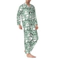 thumbnail image 2 of Salouo Puppy Print Button-Front Long Sleeve Pajama Set for Men, Soft 2Pjs Men's Long Sleeve Sleepwear-Medium, 2 of 7