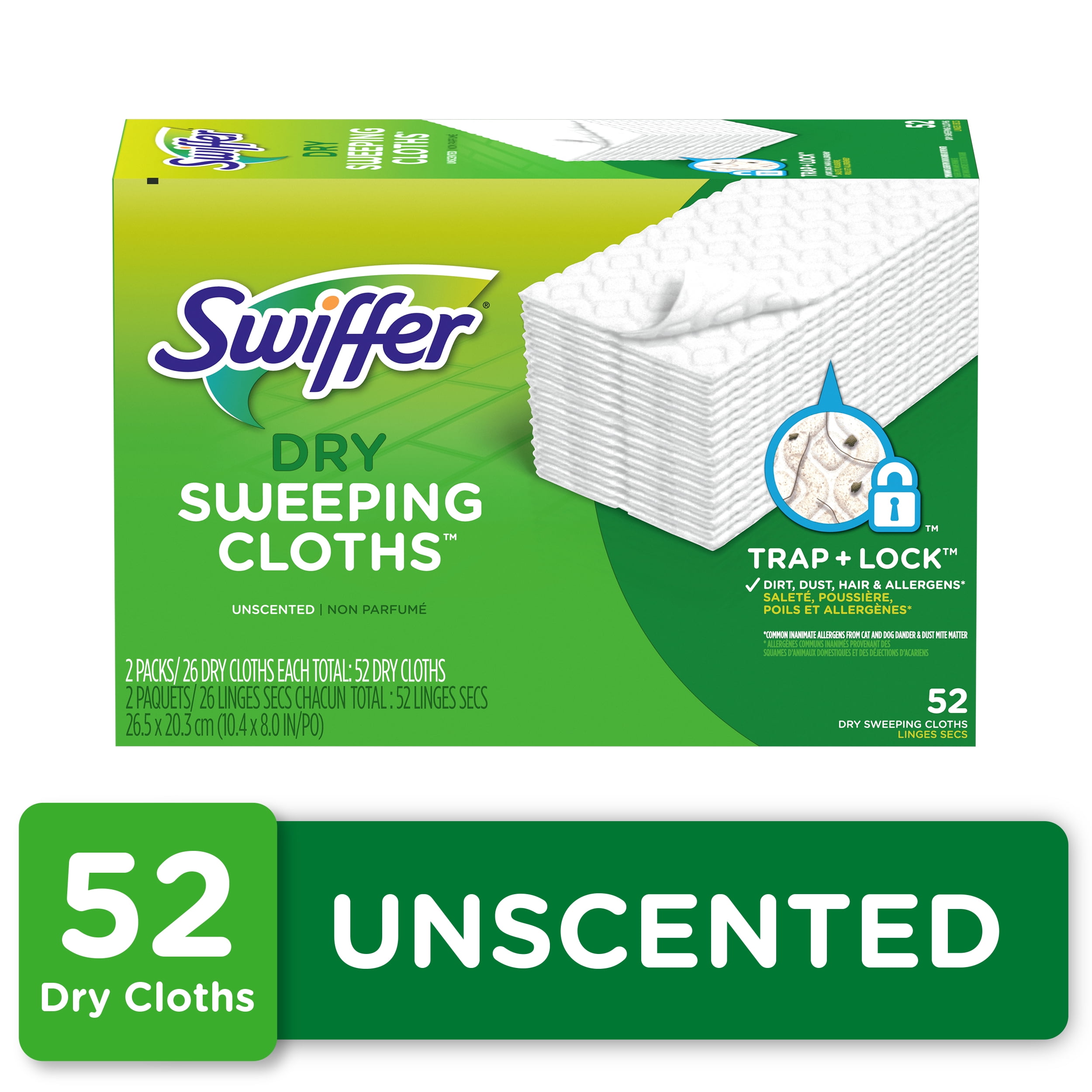 Swiffer Sweeper Dry Mop Refills for Floor Mopping&Cleaning Sweeping Cloths 52 Ct 