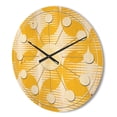 thumbnail image 3 of Designart 'Abstract Retro Geometric Pattern Design IV' Mid-Century Modern Wood Wall Clock, 3 of 5