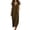 Brown, variant on Women's Ruffle V-Neck Maxi Dress, Loose Fit Casual Long Dresses with Pockets, Summer Beach Vacation Flowy Dress for Daily Wear, Party, Resort(Yellow/S)