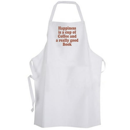 

Aprons365 - Happiness is a cup of Coffee and a really good Book Apron Happy Life