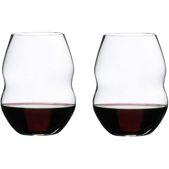 Riedel 20.45 Oz Swirl Red Wine Crystal Stemless Tumbler Glass, Set of 2